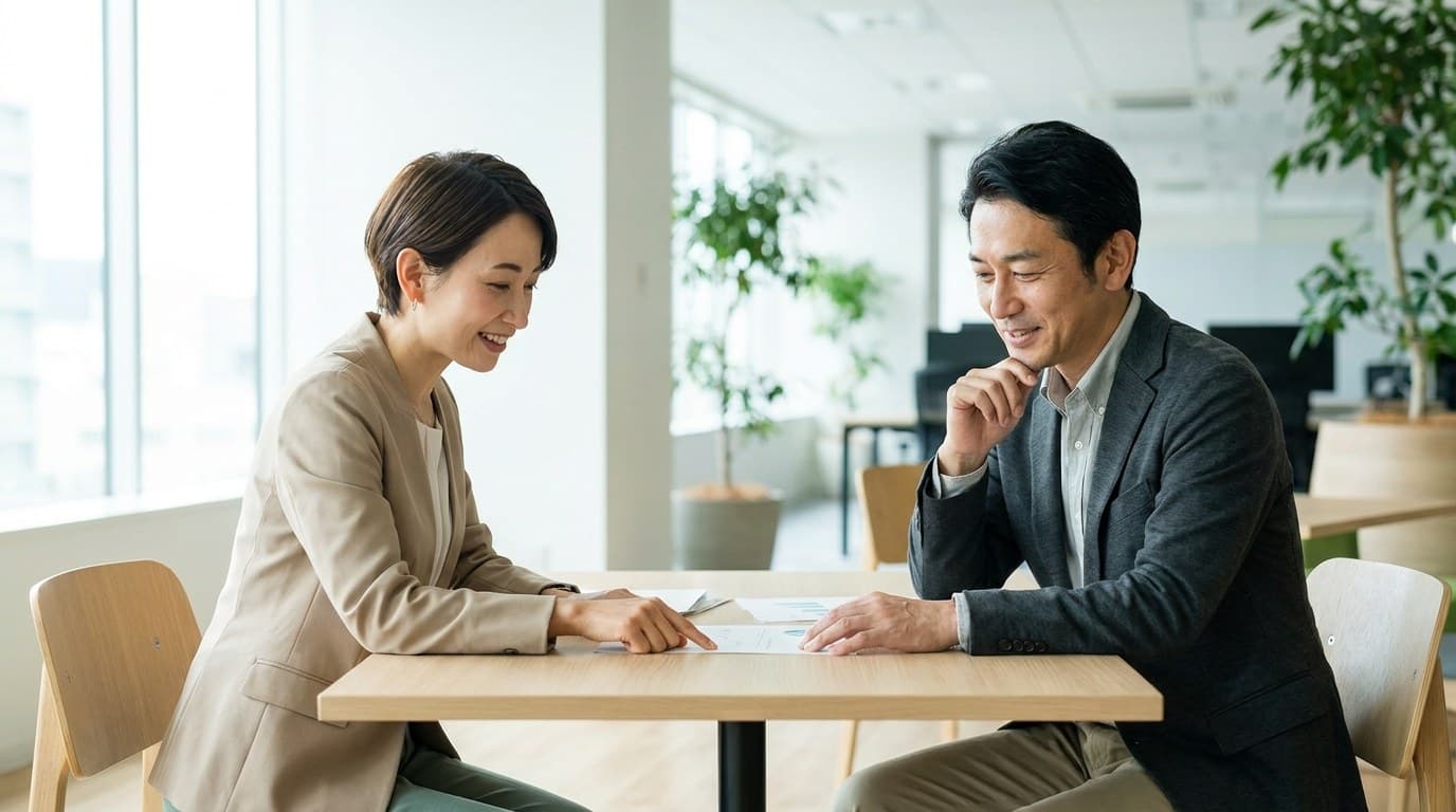 オファー面談で年収交渉をするイメージ画像
